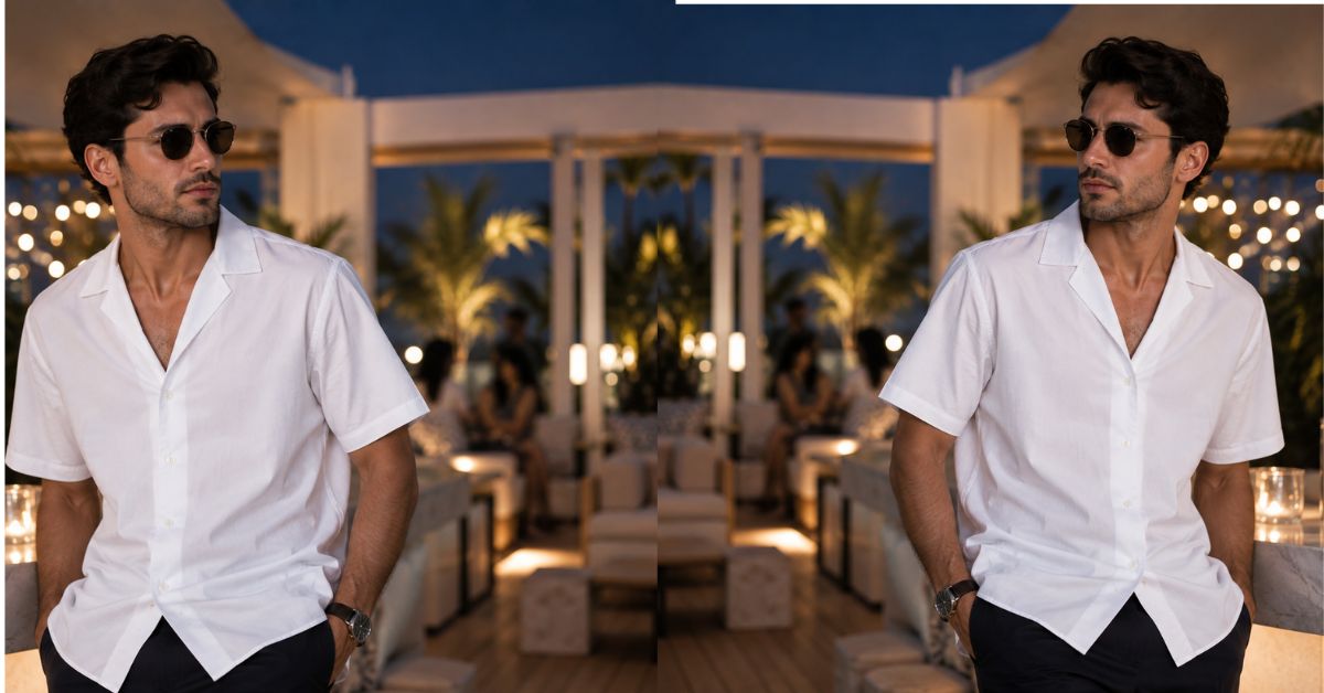short sleeves white shirts