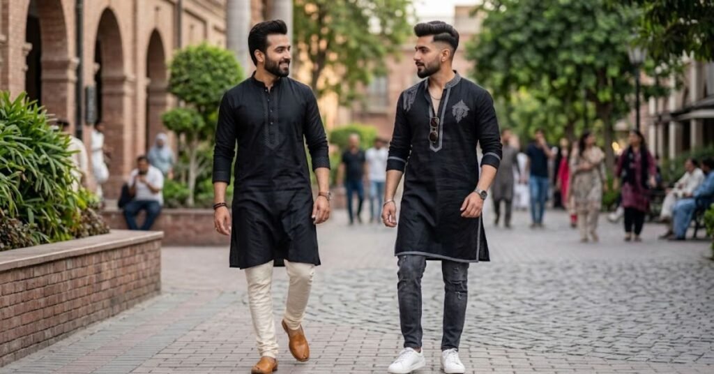 Men Wearing Black Kurta Stylish Looks for 2026